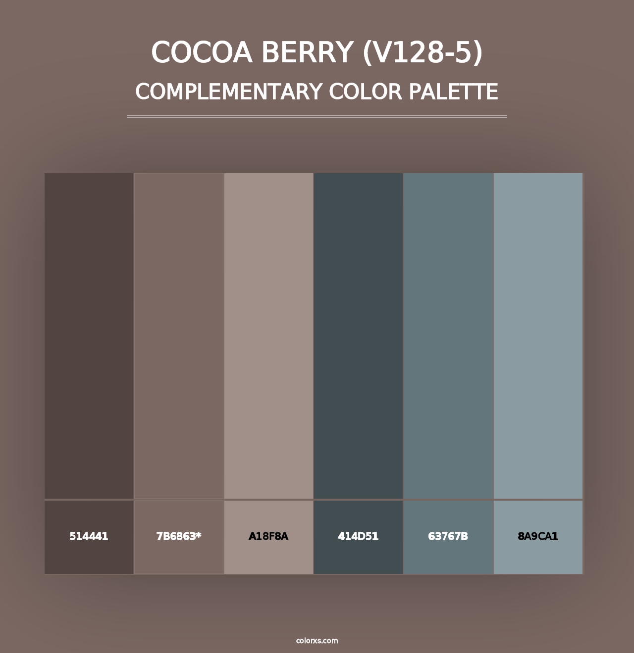 Cocoa Berry (V128-5) - Complementary Color Palette