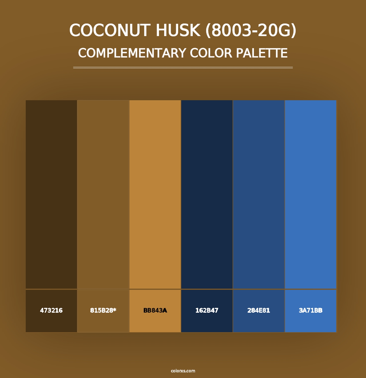 Coconut Husk (8003-20G) - Complementary Color Palette