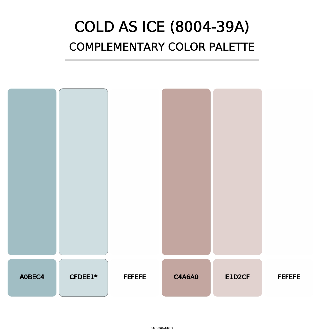 Cold as Ice (8004-39A) - Complementary Color Palette