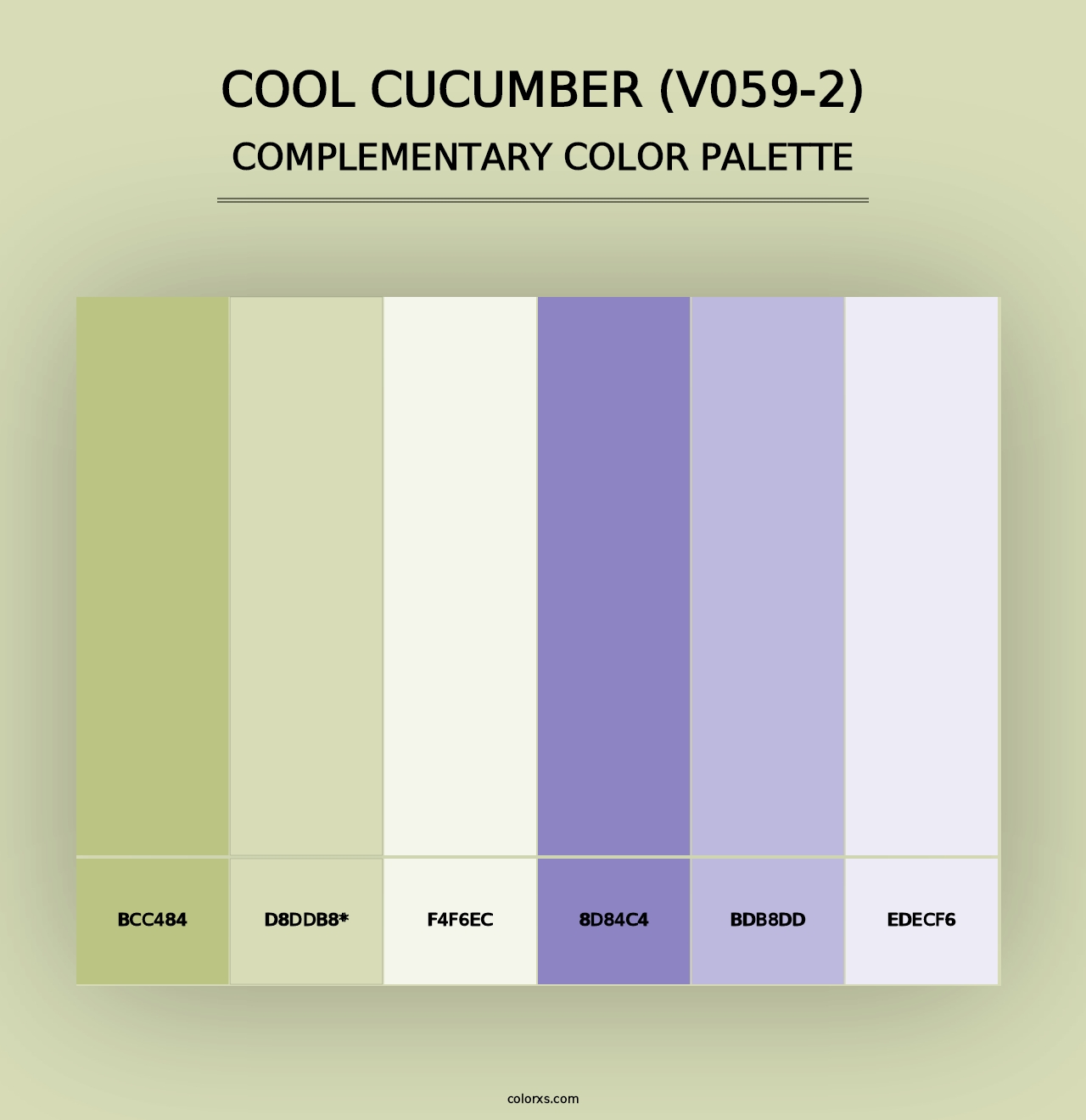 Cool Cucumber (V059-2) - Complementary Color Palette