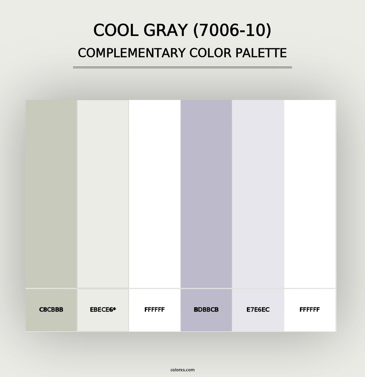 Cool Gray (7006-10) - Complementary Color Palette