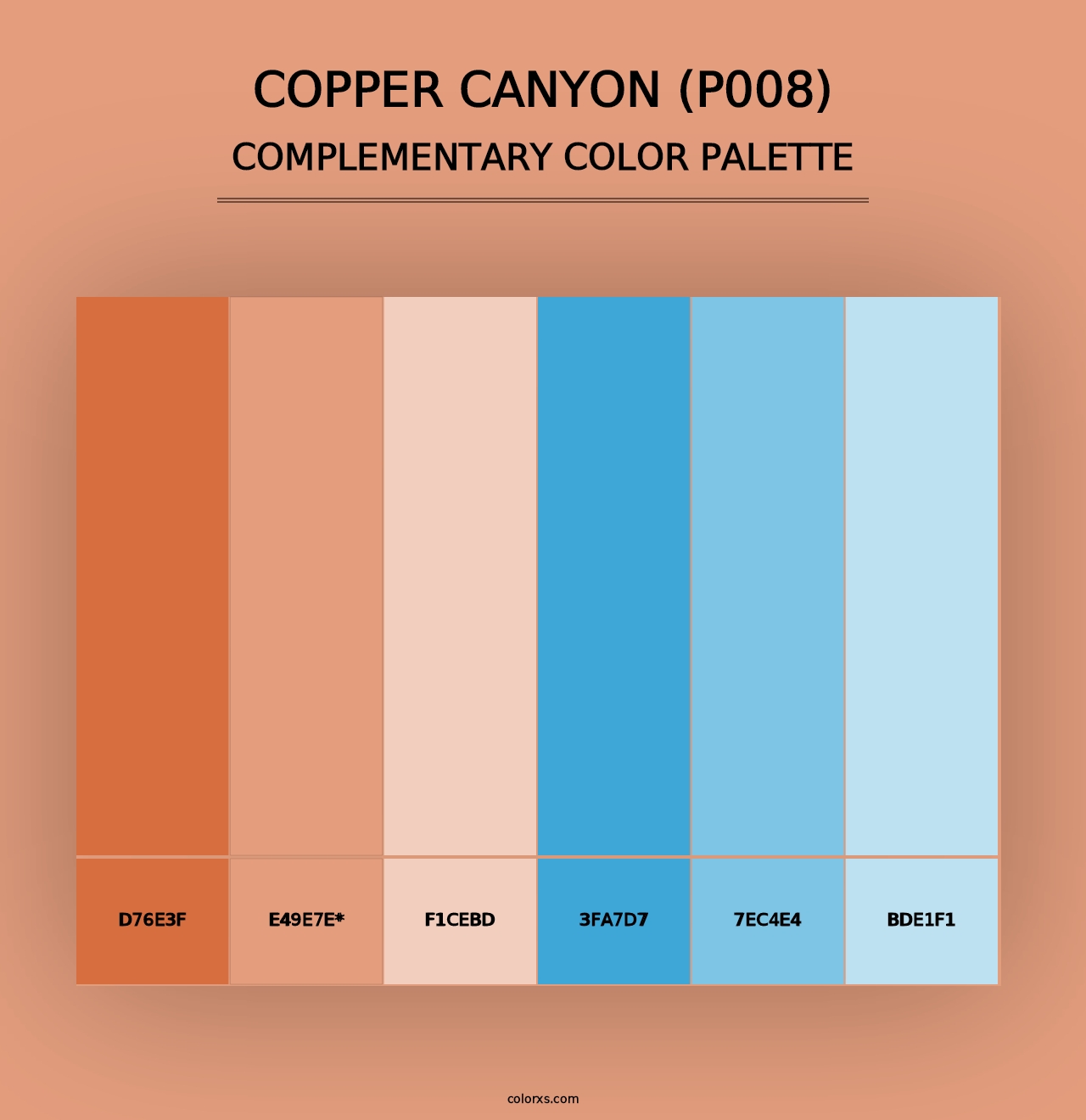 Copper Canyon (P008) - Complementary Color Palette