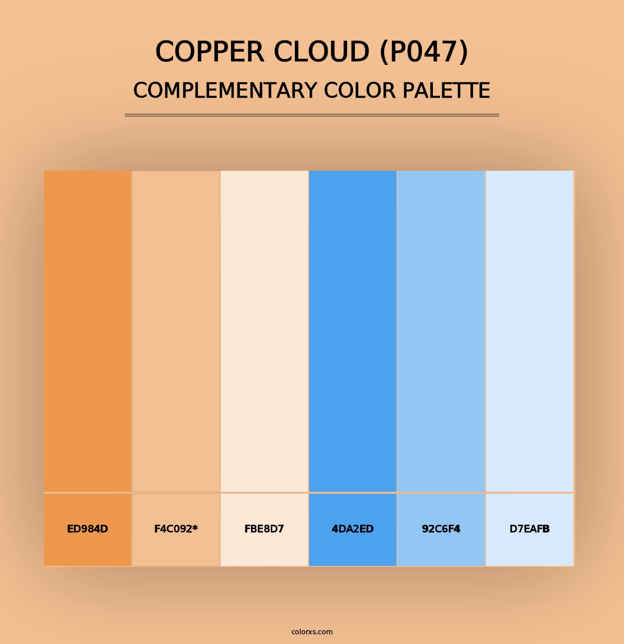 Copper Cloud (P047) - Complementary Color Palette