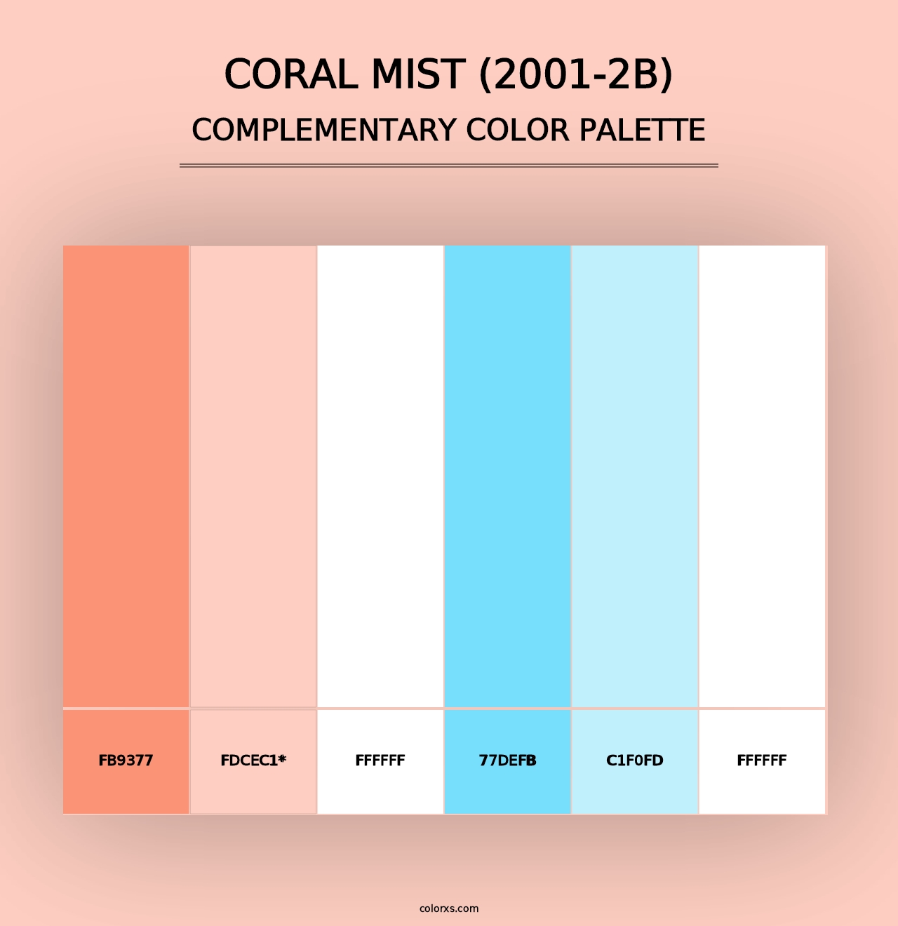 Coral Mist (2001-2B) - Complementary Color Palette