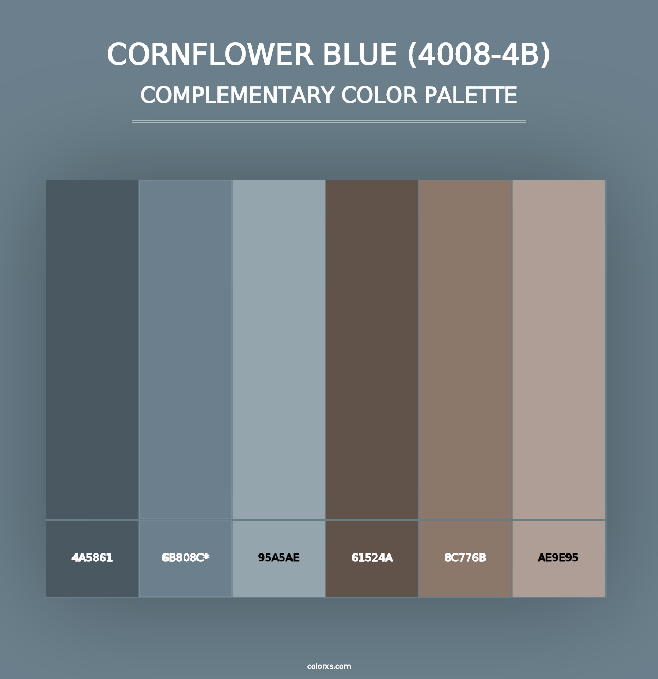 Cornflower Blue (4008-4B) - Complementary Color Palette