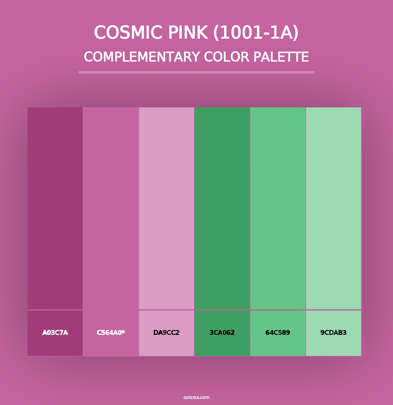 Cosmic Pink (1001-1A) - Complementary Color Palette