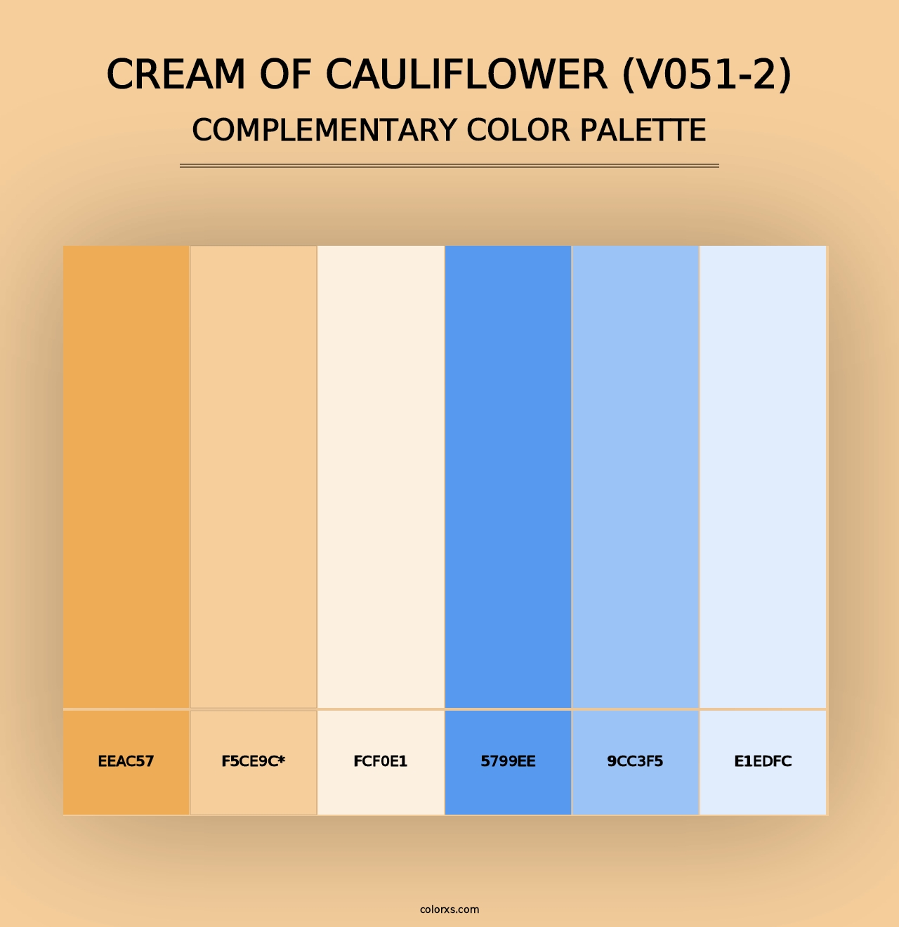 Cream of Cauliflower (V051-2) - Complementary Color Palette