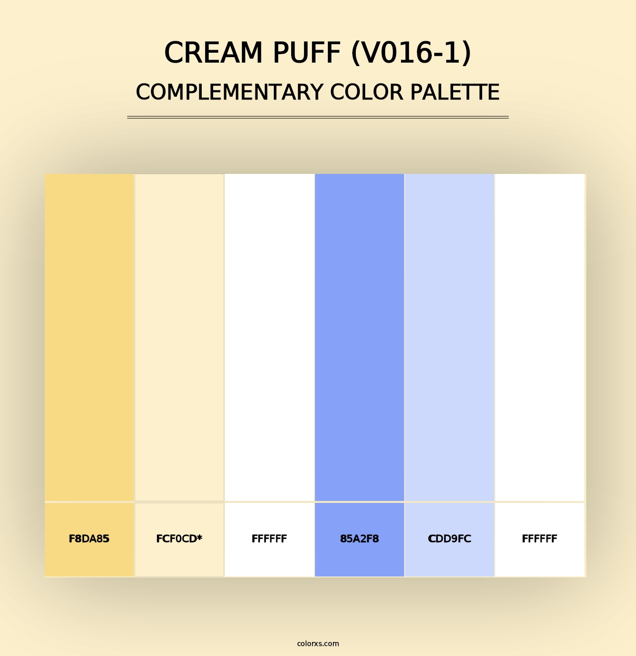 Cream Puff (V016-1) - Complementary Color Palette