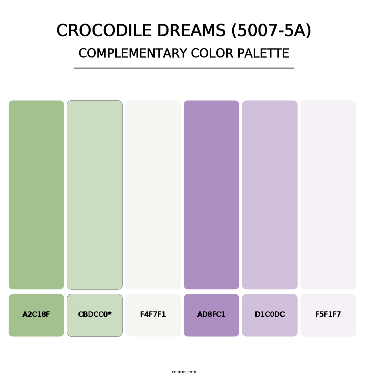 Crocodile Dreams (5007-5A) - Complementary Color Palette