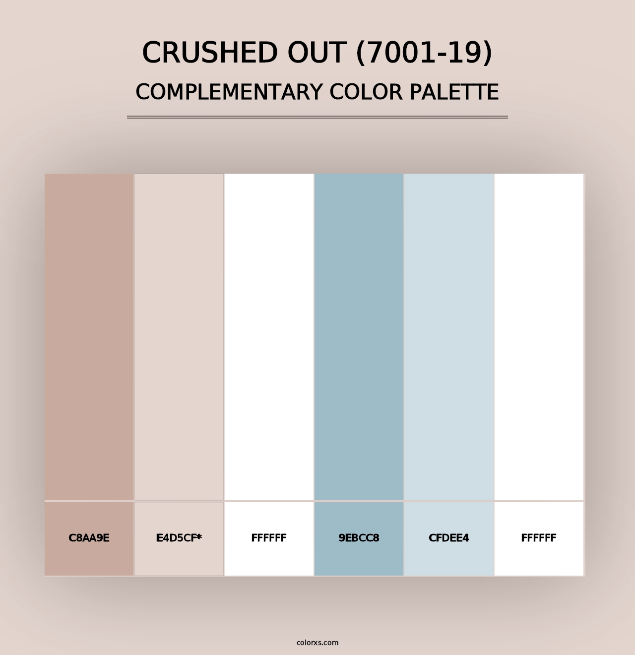 Crushed Out (7001-19) - Complementary Color Palette