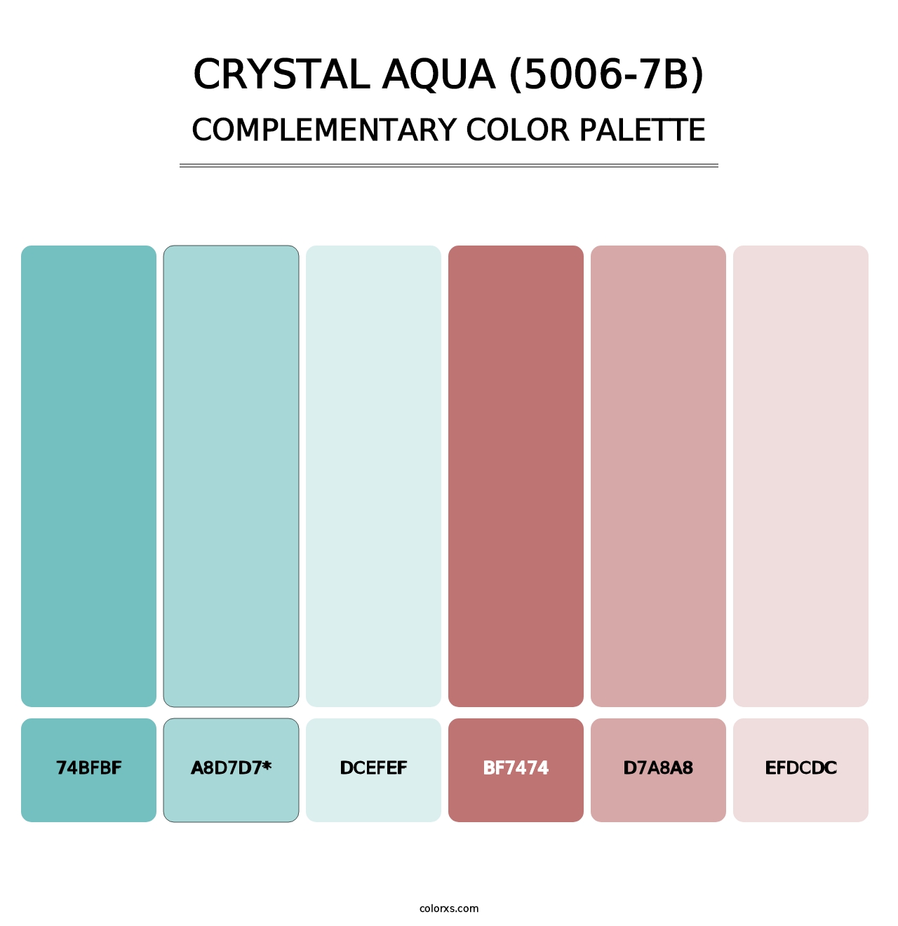 Crystal Aqua (5006-7B) - Complementary Color Palette