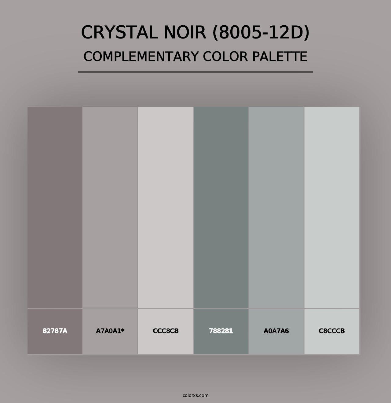 Crystal Noir (8005-12D) - Complementary Color Palette