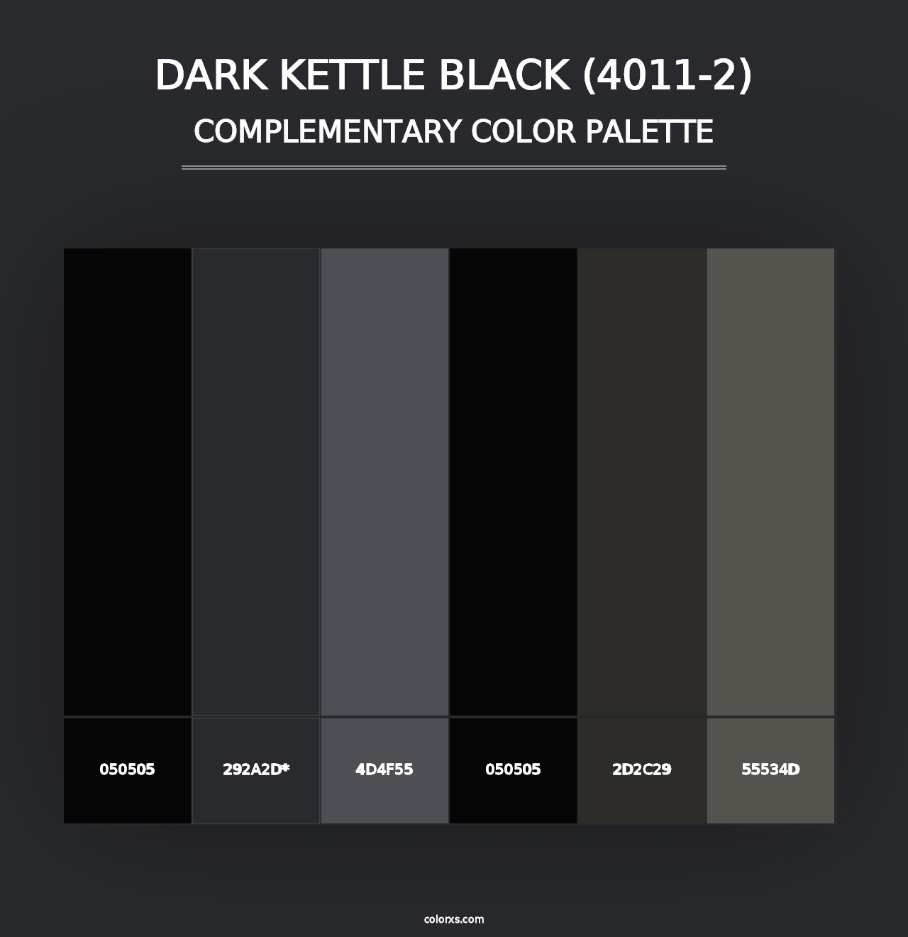 Dark Kettle Black (4011-2) - Complementary Color Palette