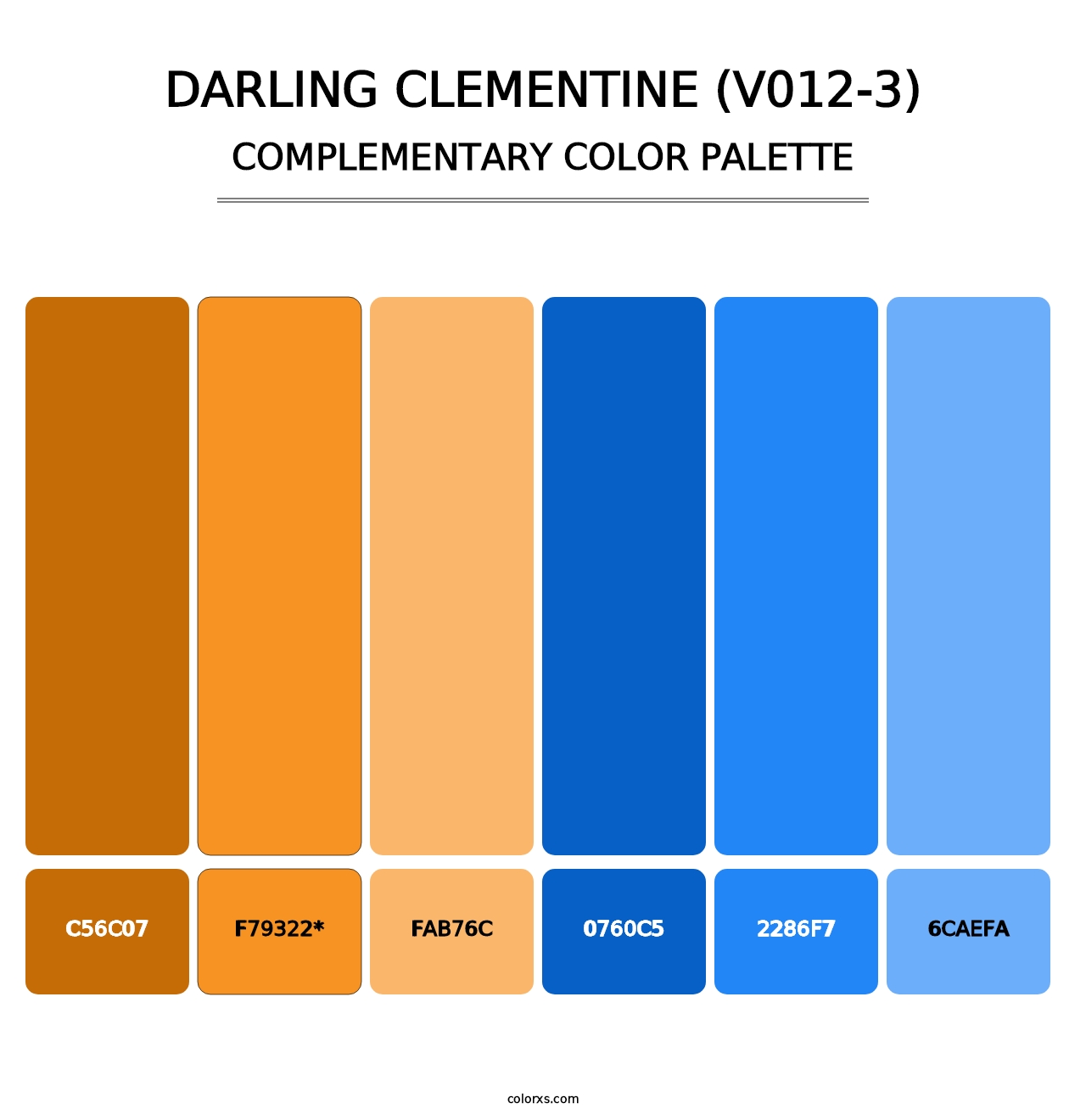 Darling Clementine (V012-3) - Complementary Color Palette