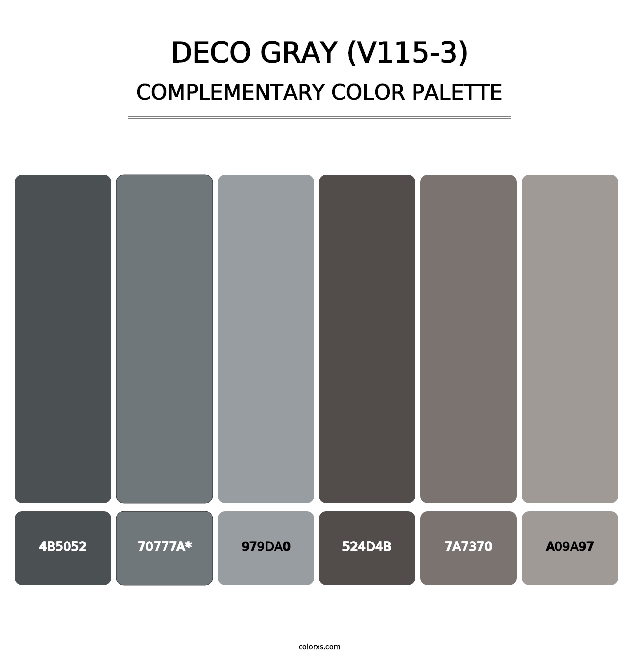 Deco Gray (V115-3) - Complementary Color Palette