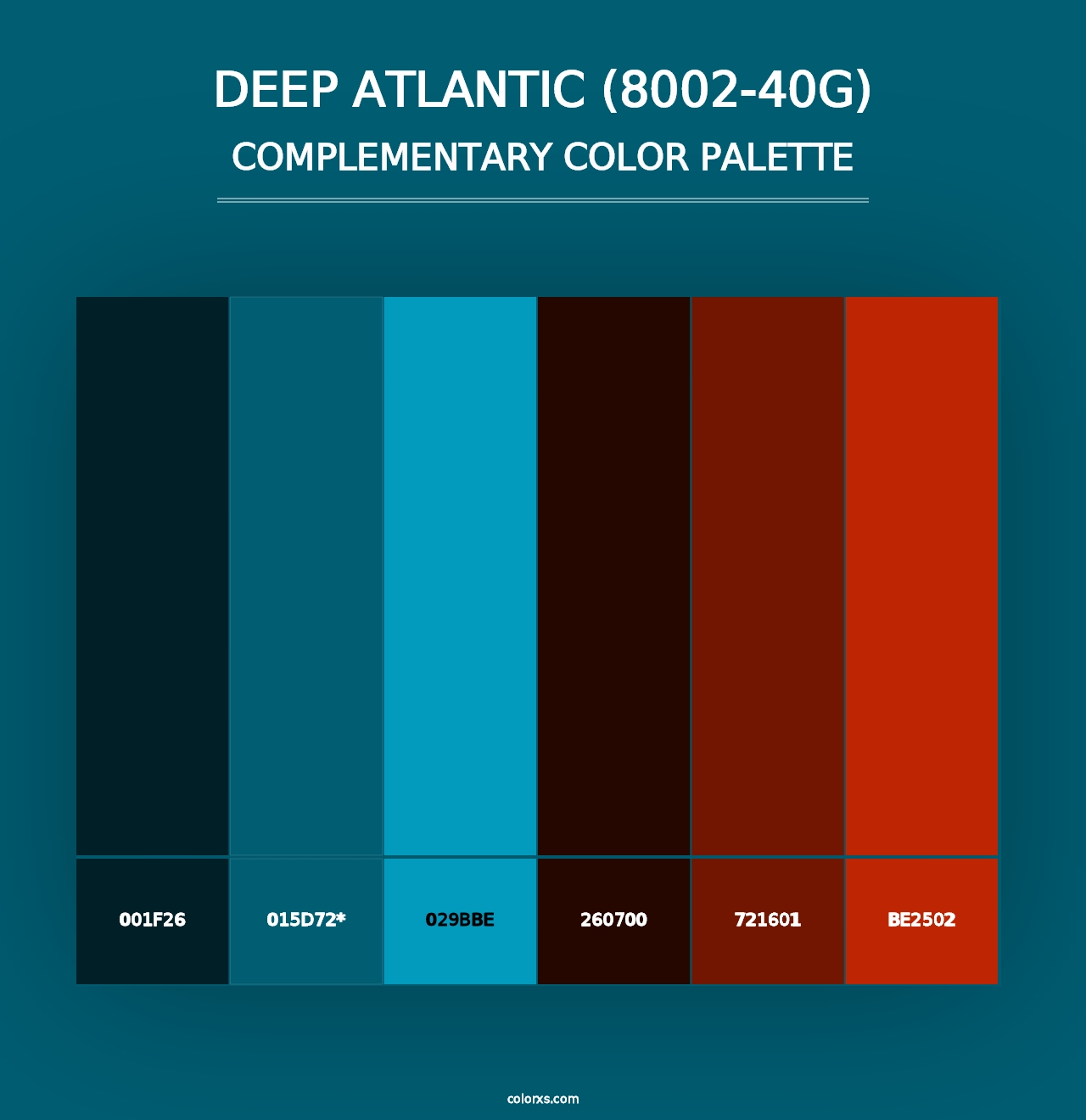 Deep Atlantic (8002-40G) - Complementary Color Palette