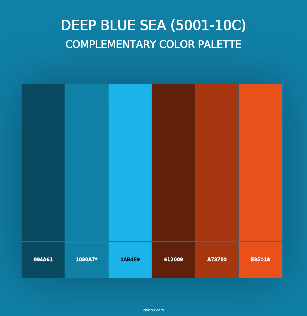 Deep Blue Sea (5001-10C) - Complementary Color Palette