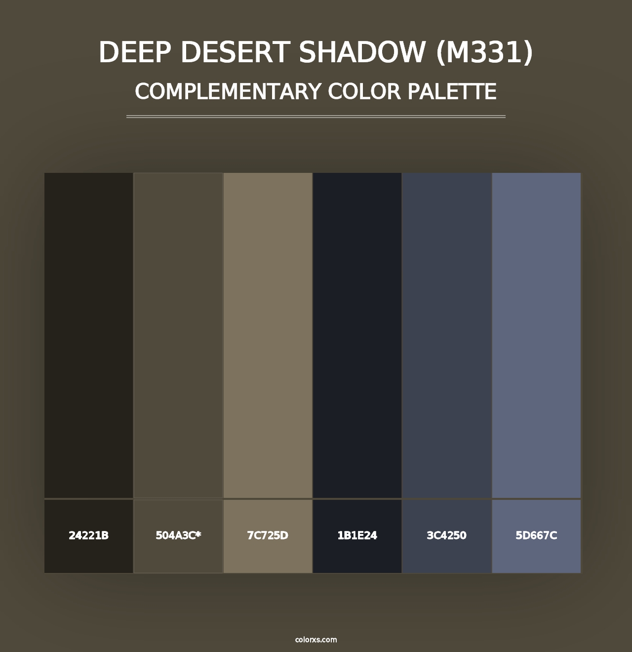 Deep Desert Shadow (M331) - Complementary Color Palette