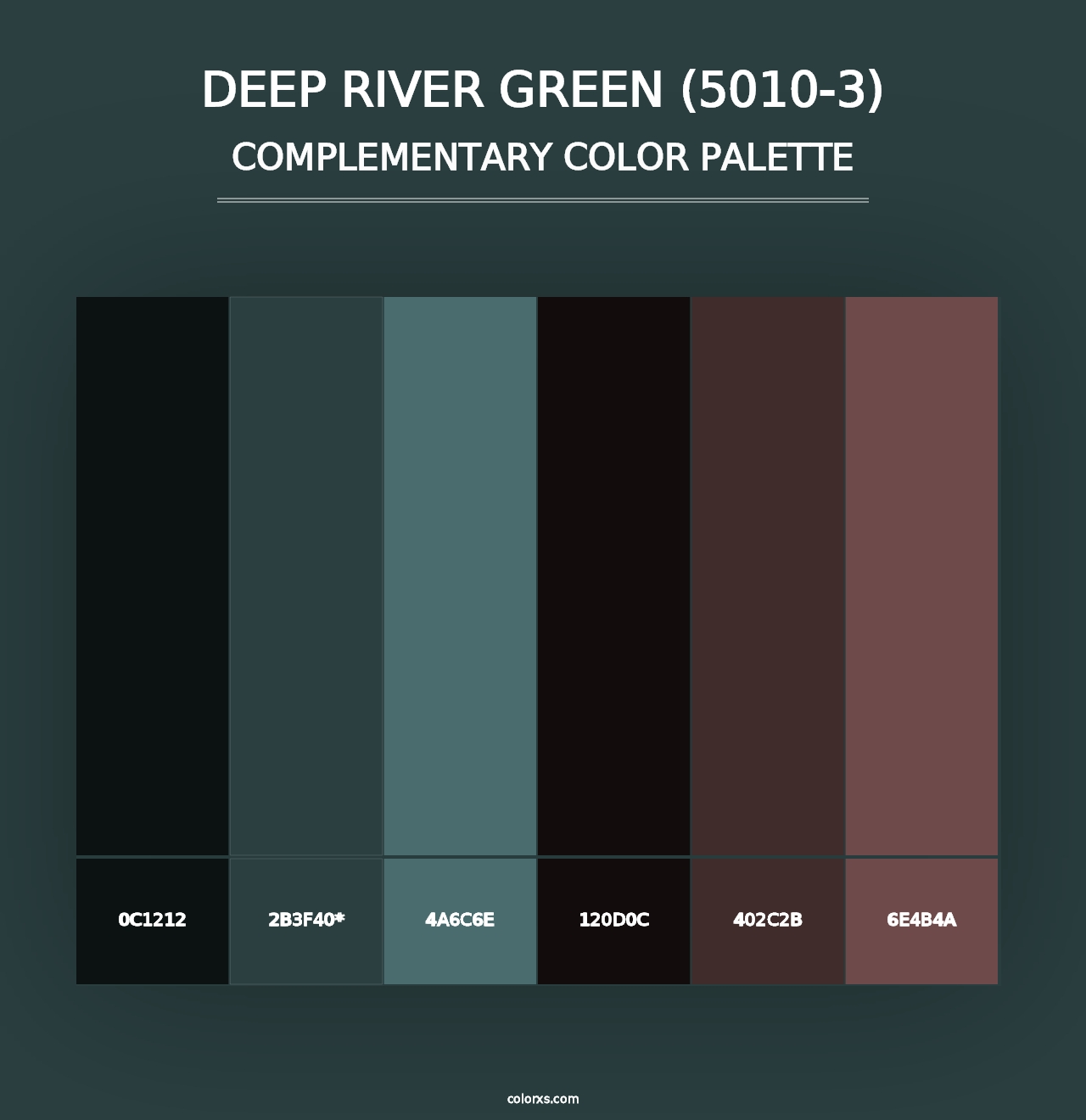 Deep River Green (5010-3) - Complementary Color Palette