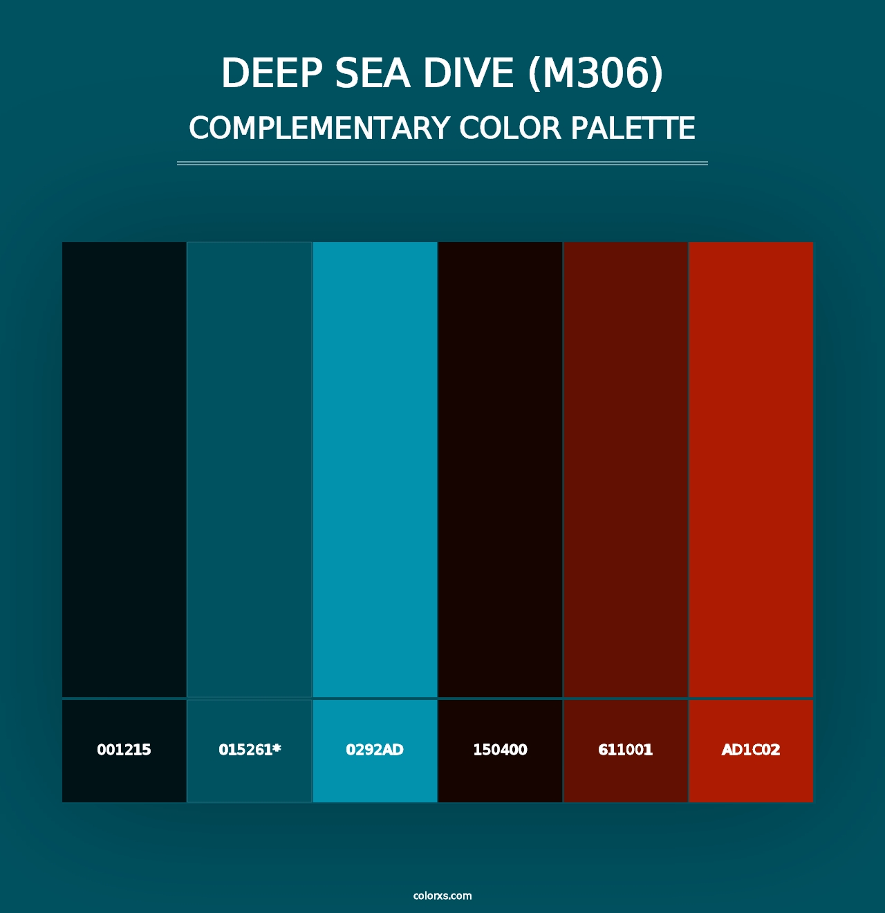 Deep Sea Dive (M306) - Complementary Color Palette