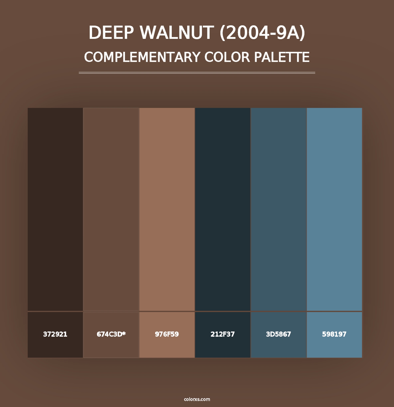 Deep Walnut (2004-9A) - Complementary Color Palette