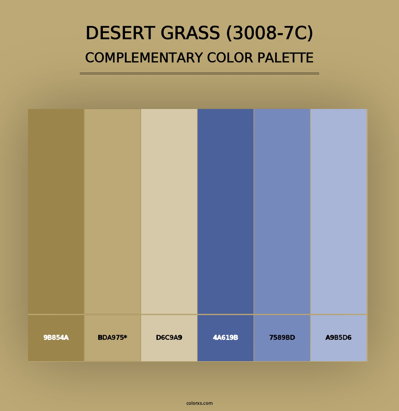 Desert Grass (3008-7C) - Complementary Color Palette