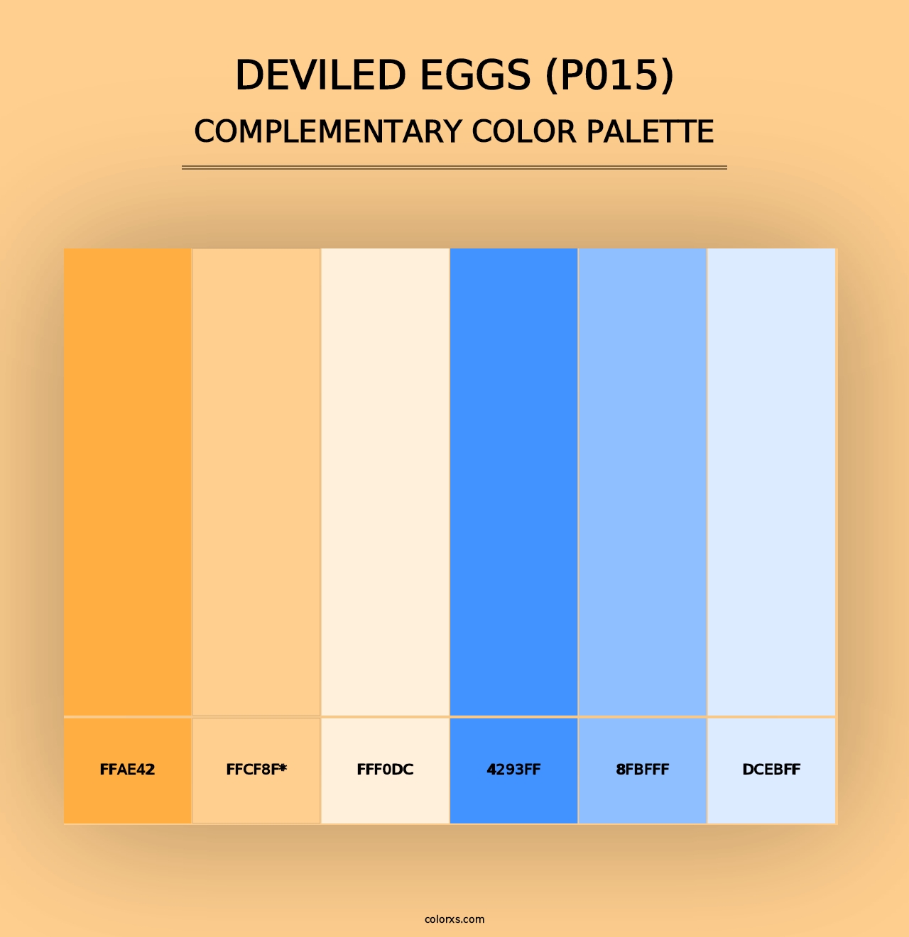 Deviled Eggs (P015) - Complementary Color Palette