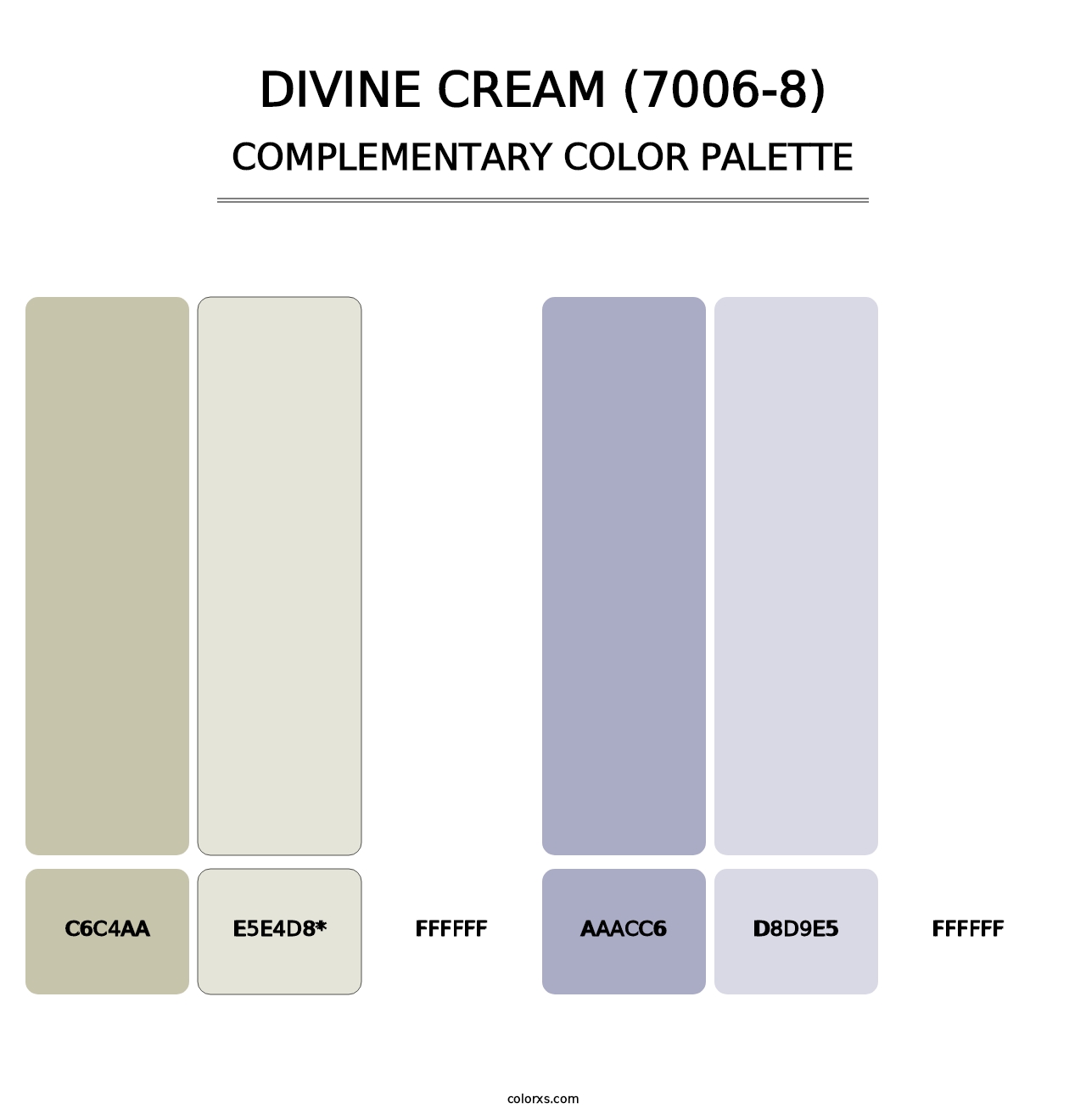 Divine Cream (7006-8) - Complementary Color Palette