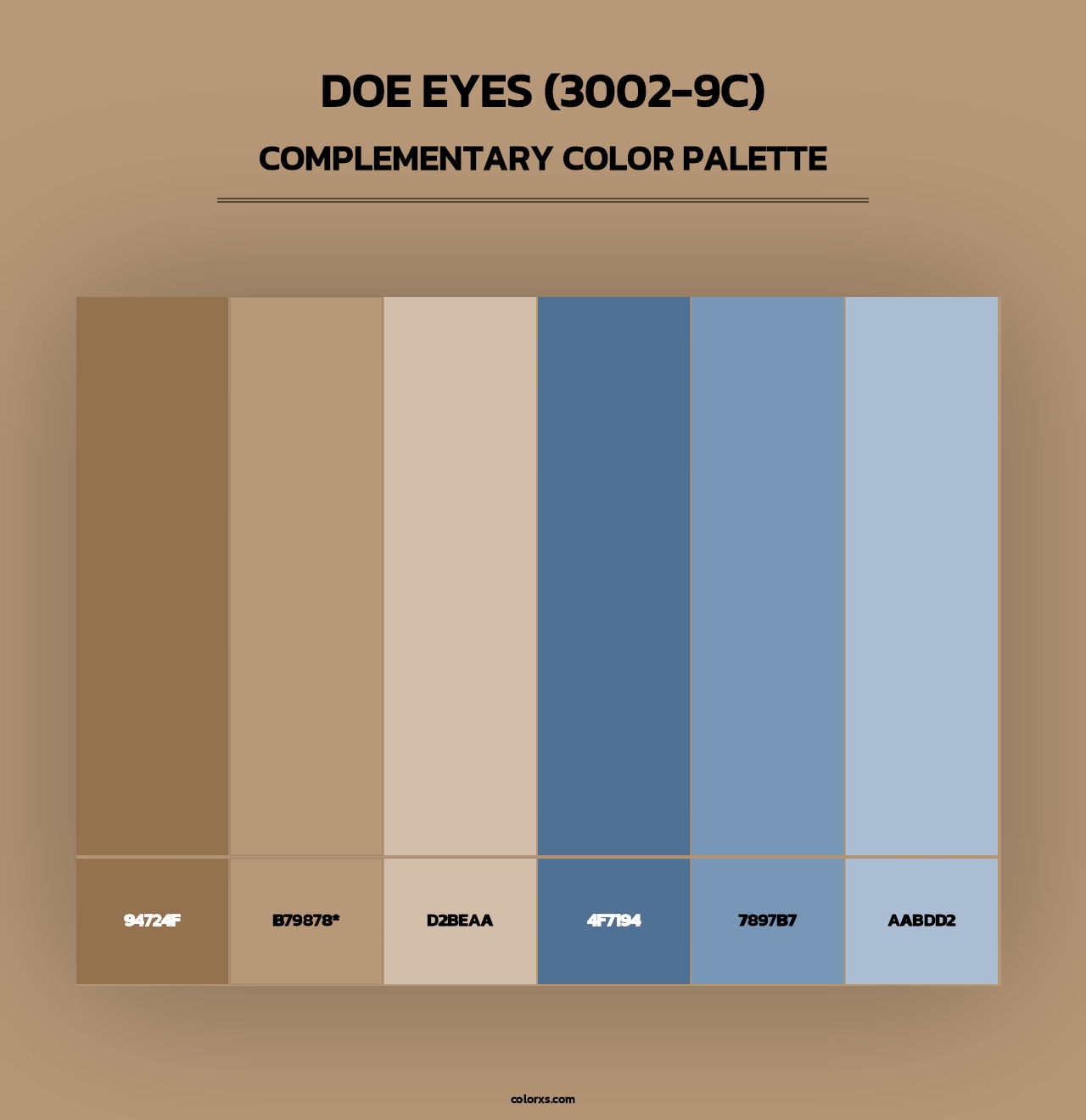 Doe Eyes (3002-9C) - Complementary Color Palette