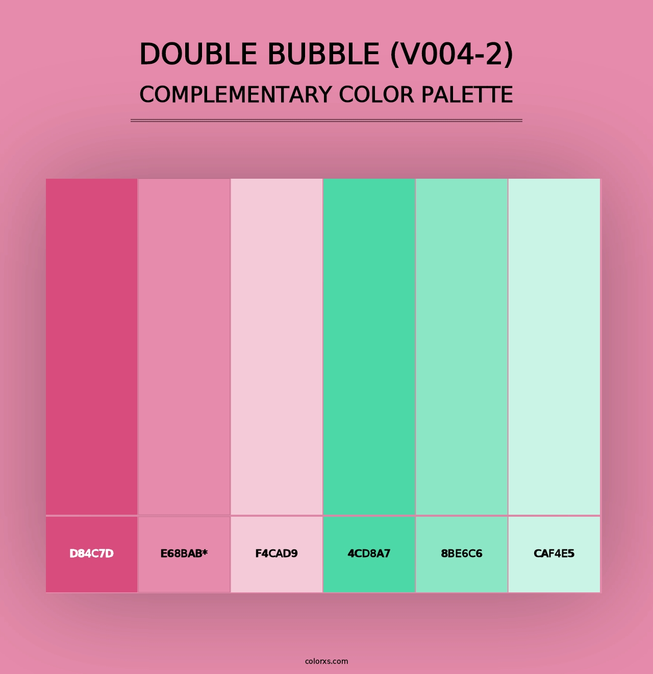 Double Bubble (V004-2) - Complementary Color Palette