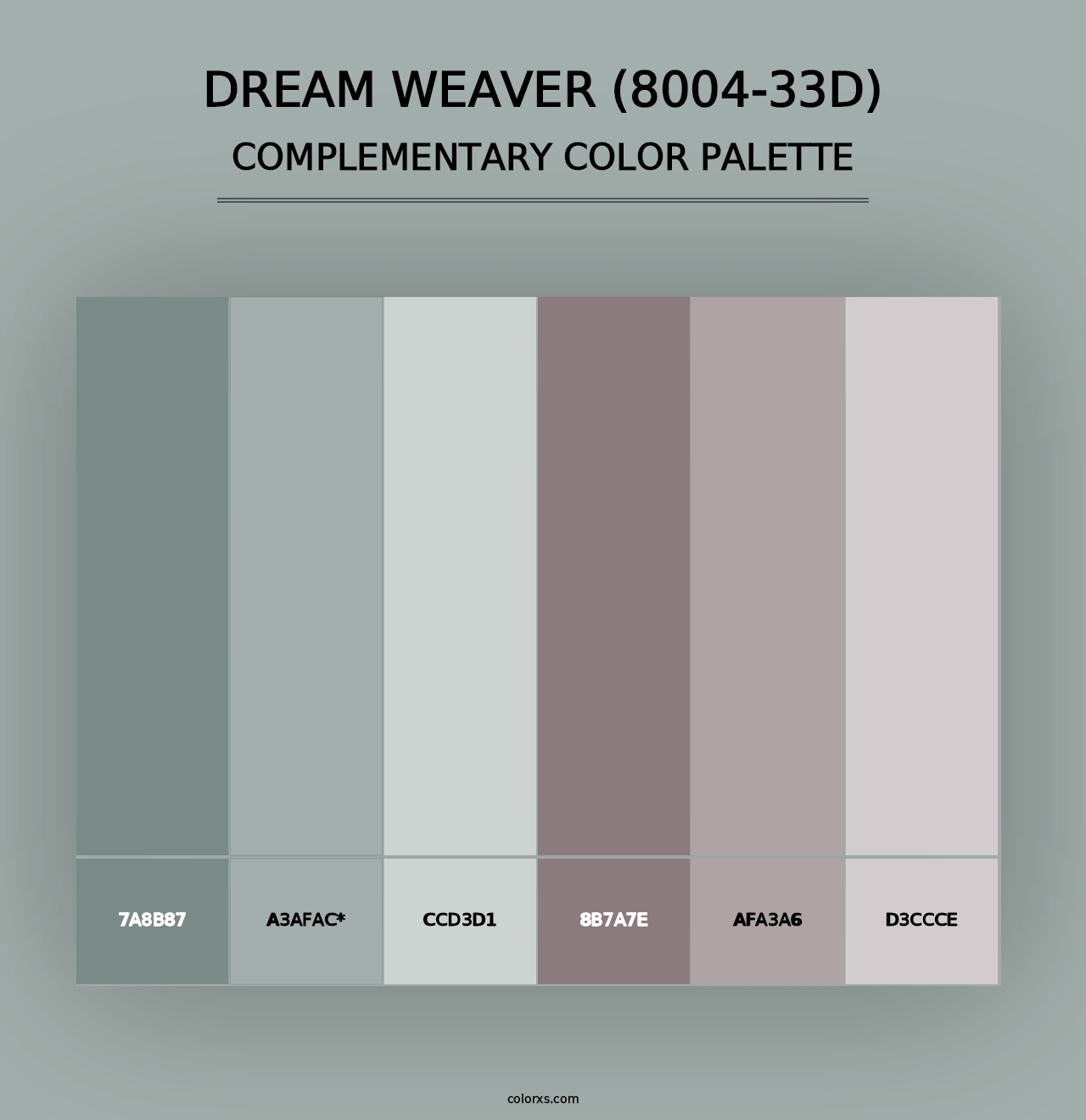 Dream Weaver (8004-33D) - Complementary Color Palette