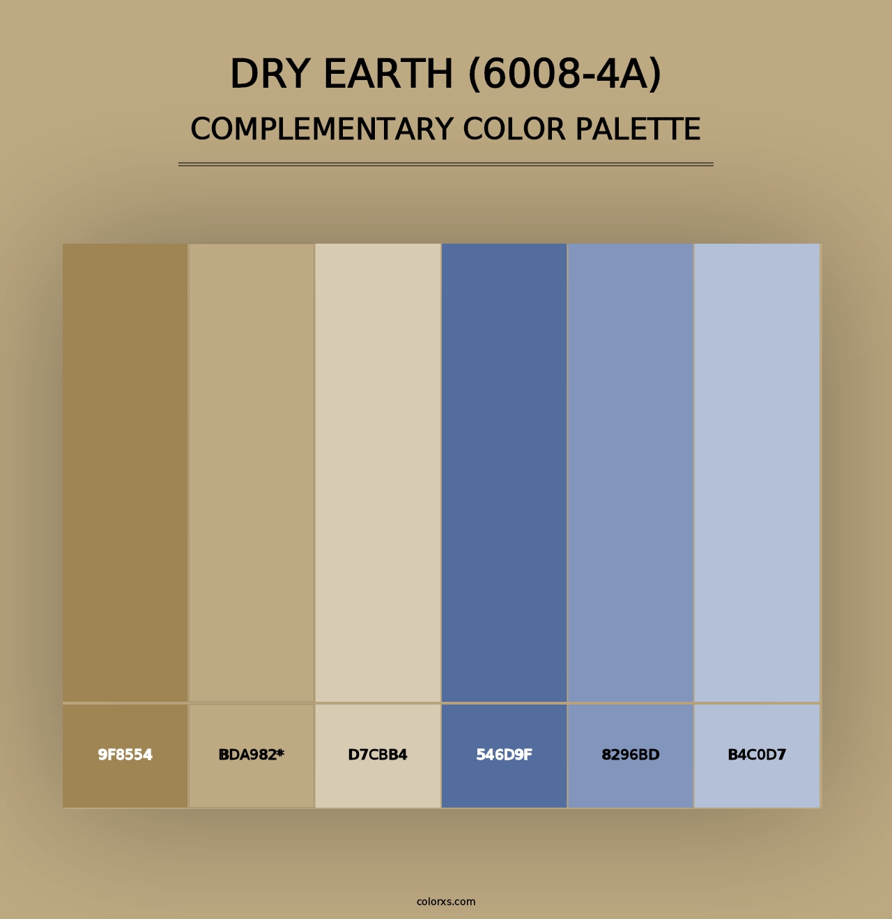 Dry Earth (6008-4A) - Complementary Color Palette