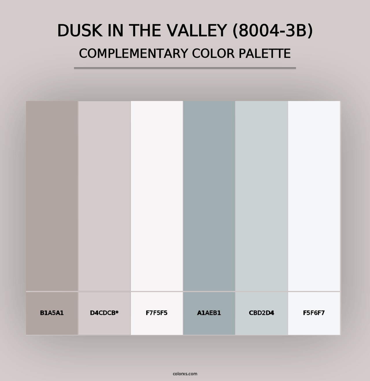 Dusk in the Valley (8004-3B) - Complementary Color Palette