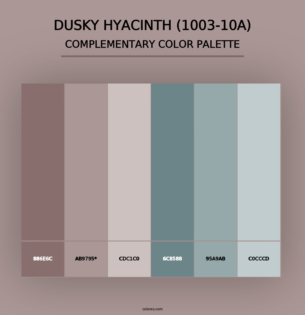 Dusky Hyacinth (1003-10A) - Complementary Color Palette