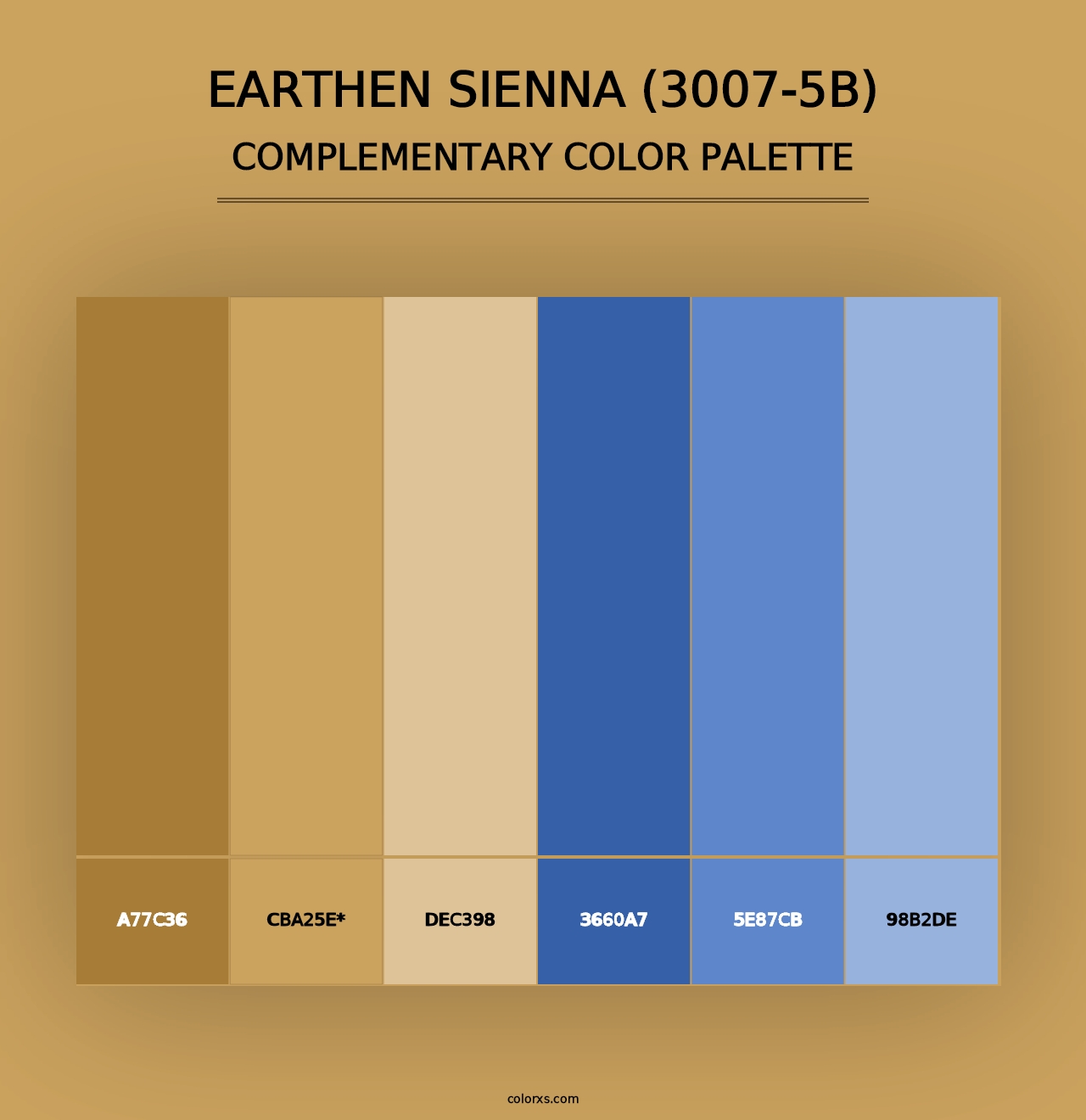 Earthen Sienna (3007-5B) - Complementary Color Palette