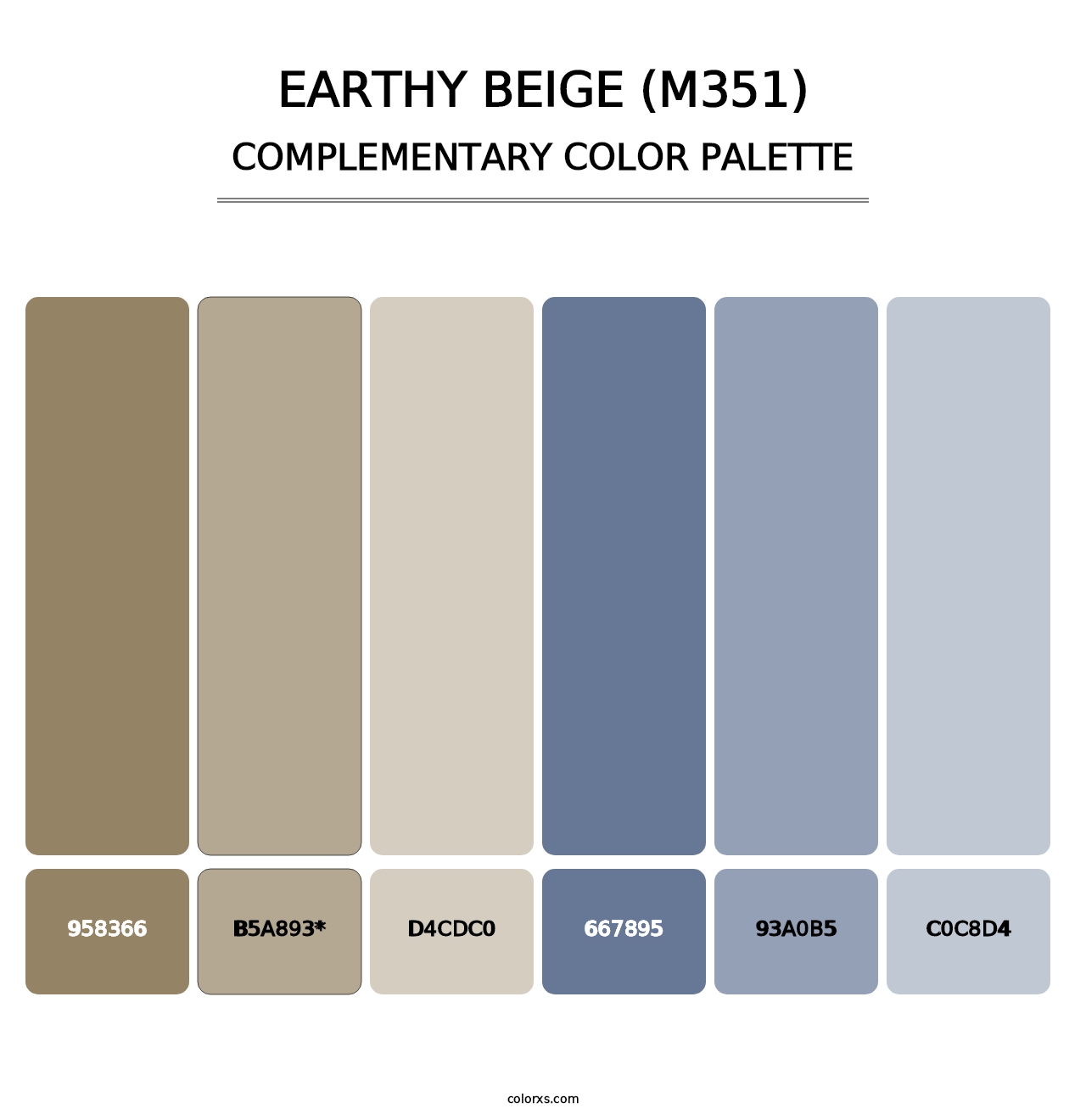 Earthy Beige (M351) - Complementary Color Palette