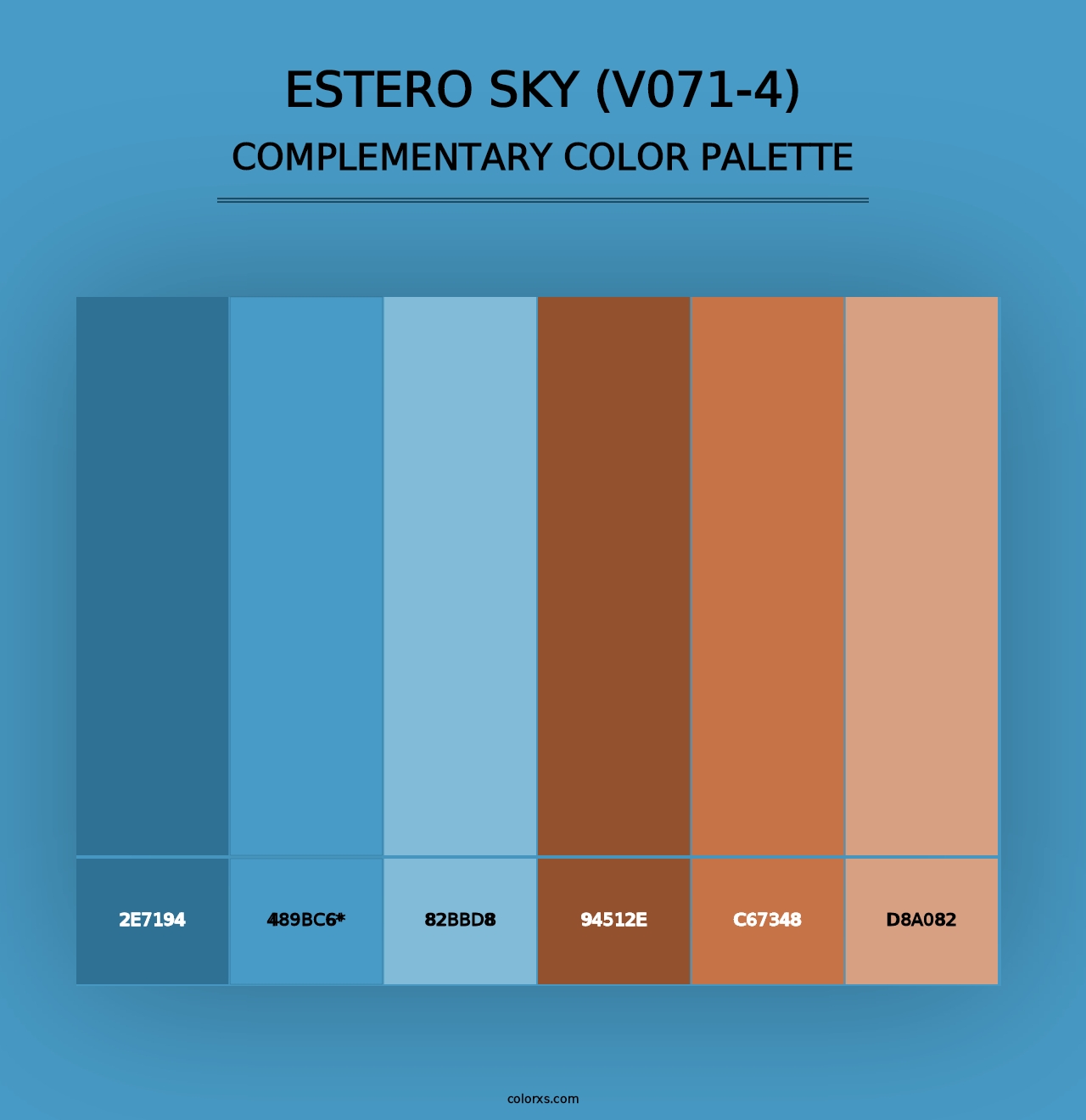 Estero Sky (V071-4) - Complementary Color Palette