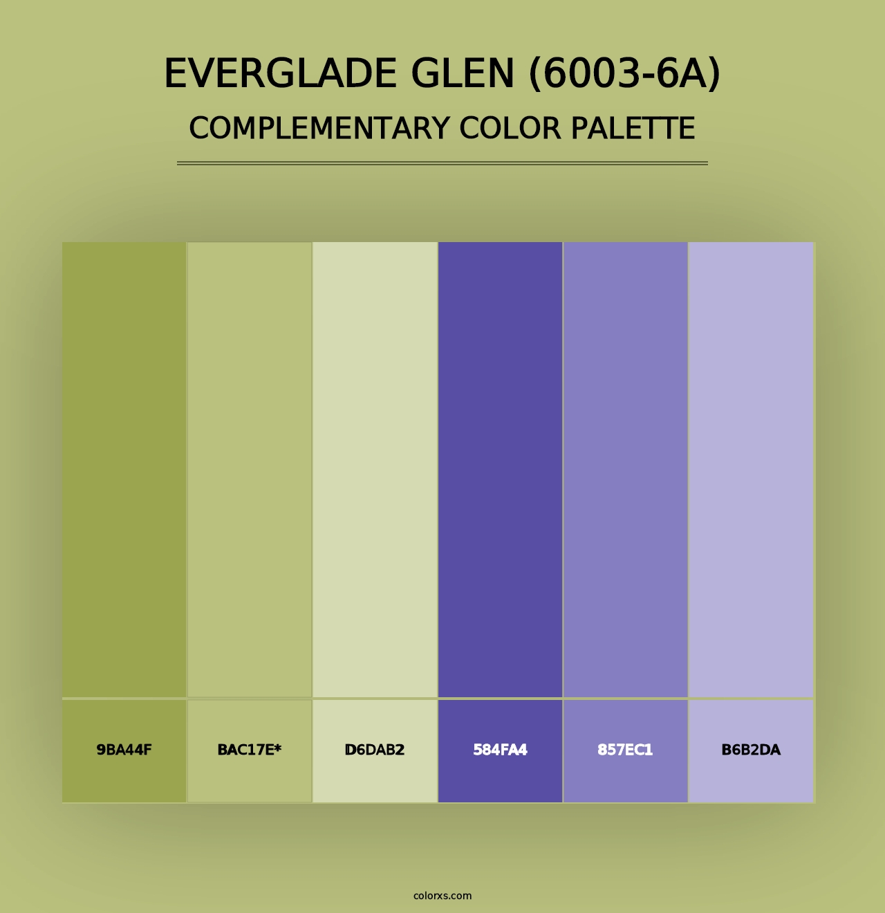 Everglade Glen (6003-6A) - Complementary Color Palette