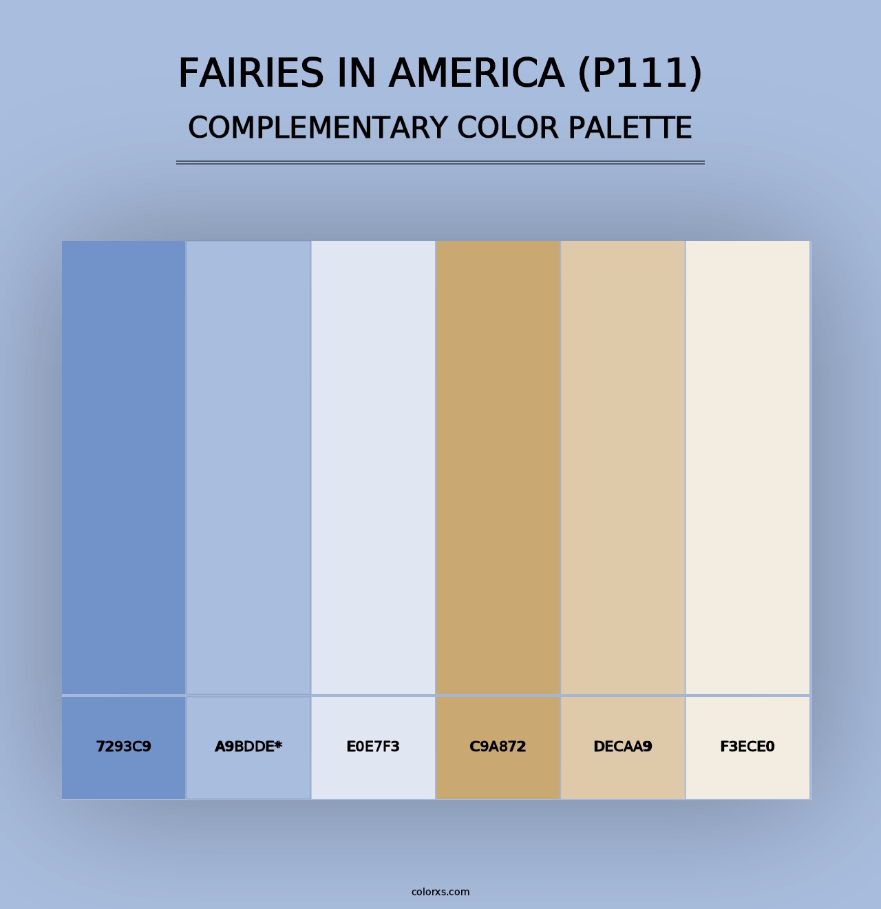 Fairies in America (P111) - Complementary Color Palette