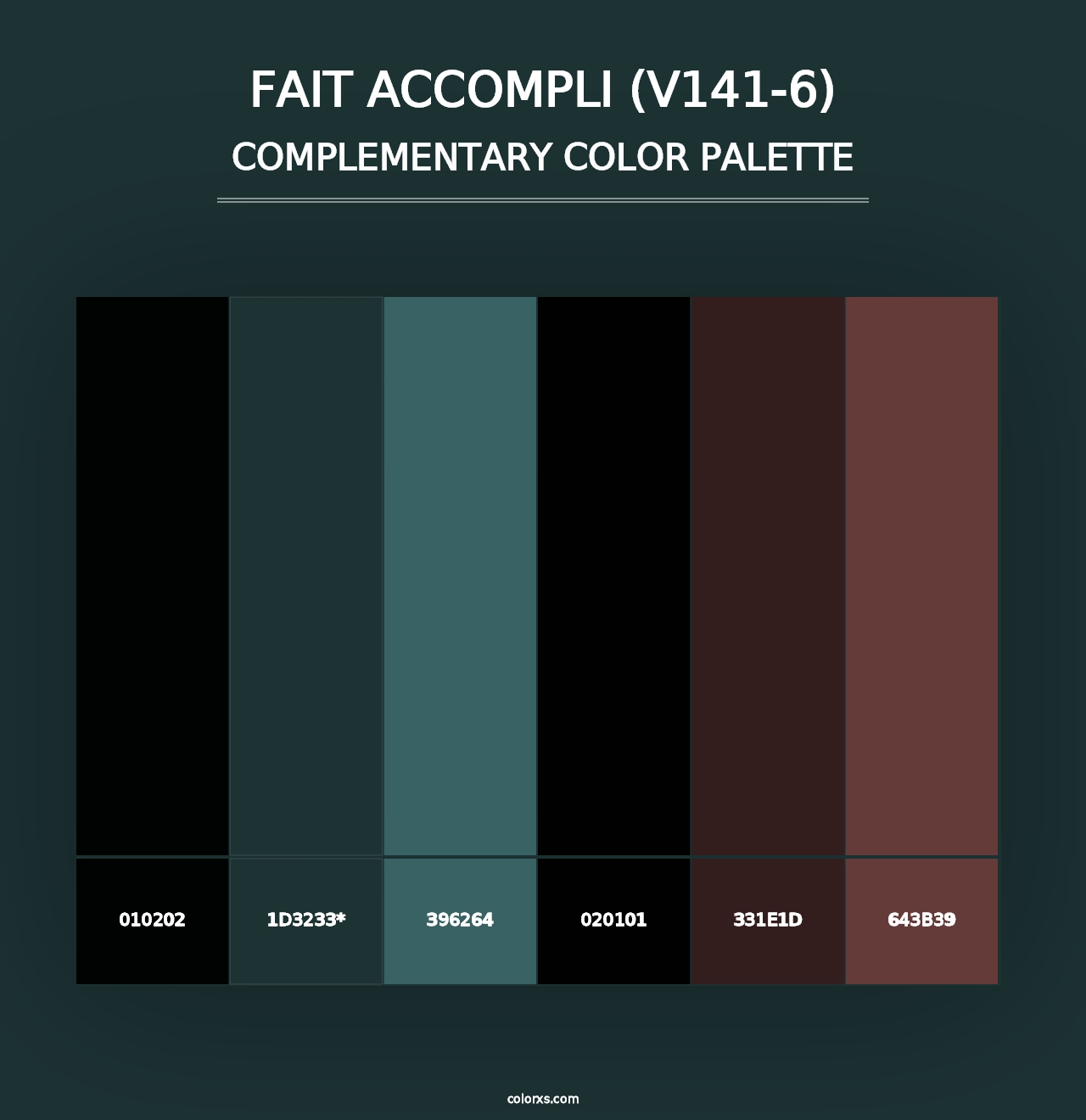 Fait Accompli (V141-6) - Complementary Color Palette