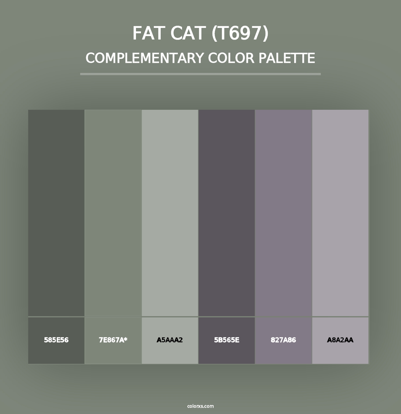 Fat Cat (T697) - Complementary Color Palette