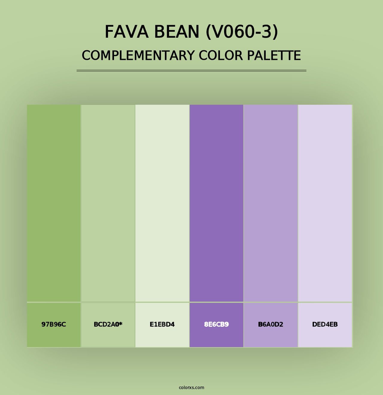 Fava Bean (V060-3) - Complementary Color Palette