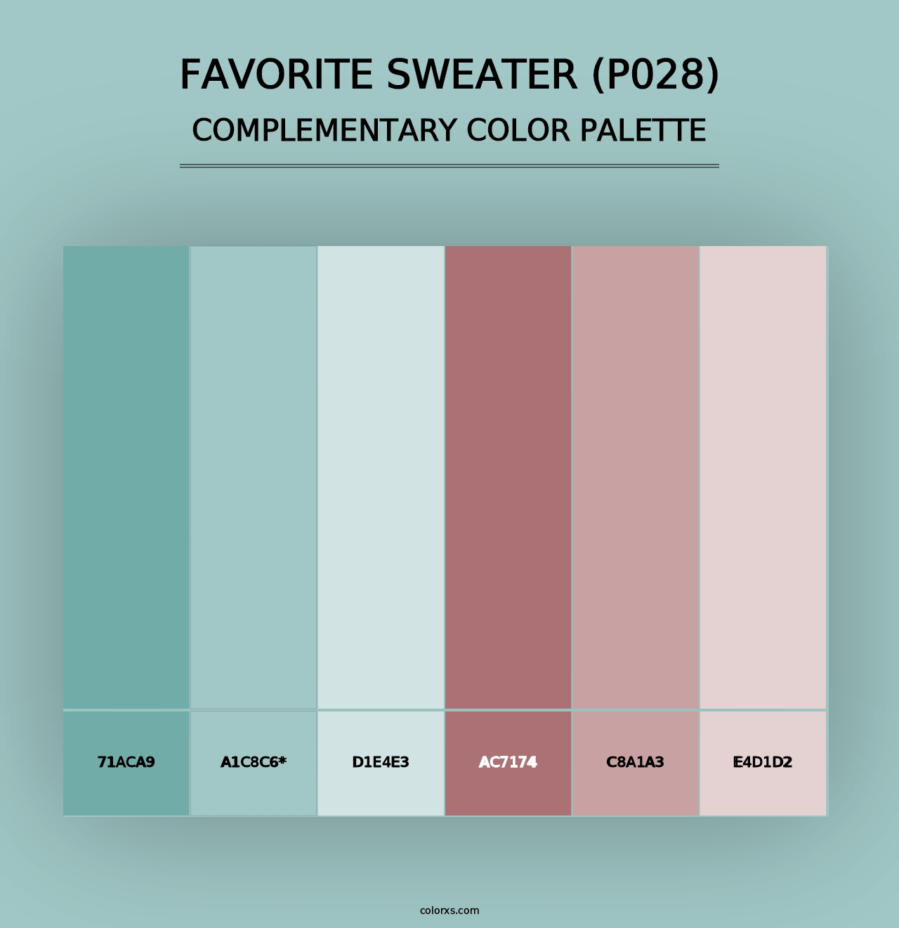 Favorite Sweater (P028) - Complementary Color Palette