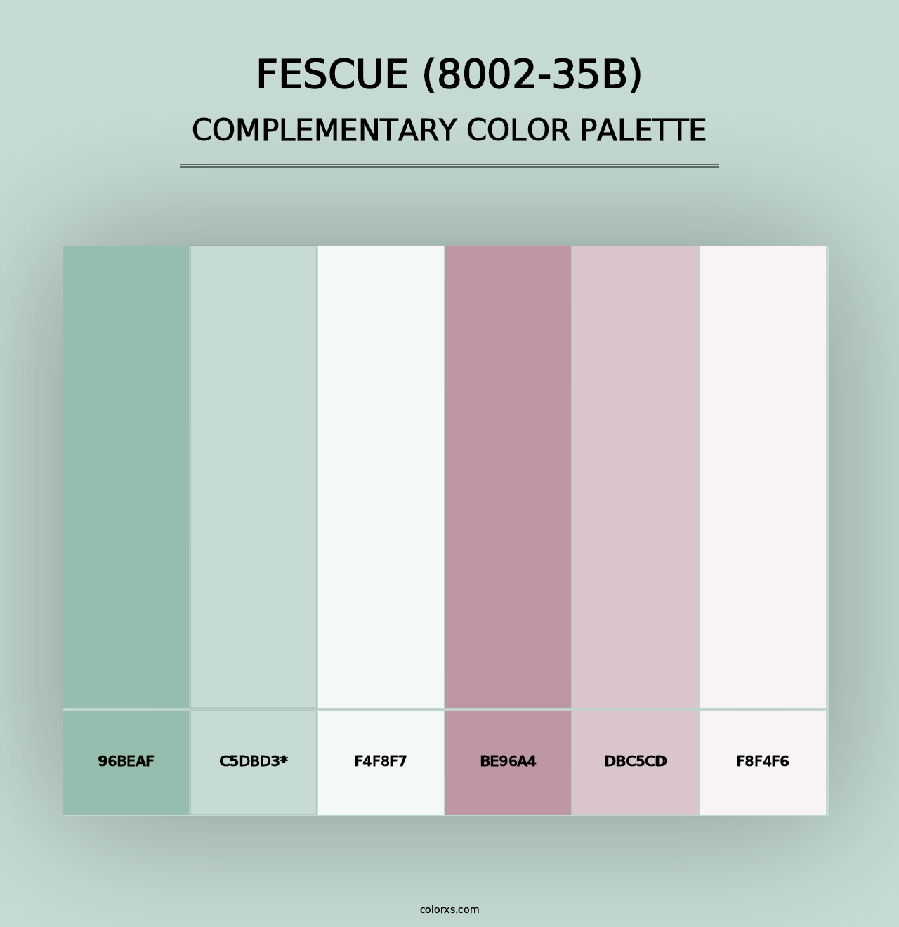 Fescue (8002-35B) - Complementary Color Palette