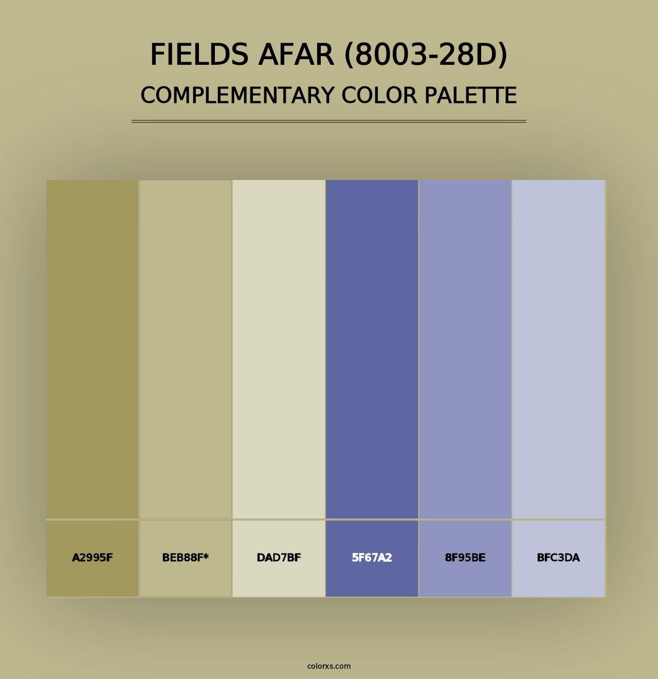 Fields Afar (8003-28D) - Complementary Color Palette