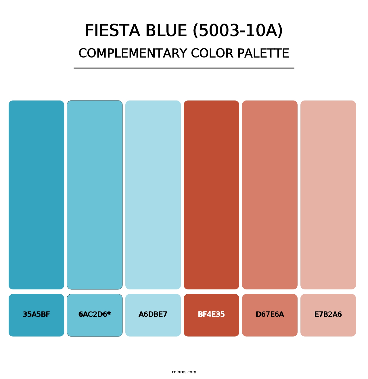 Fiesta Blue (5003-10A) - Complementary Color Palette