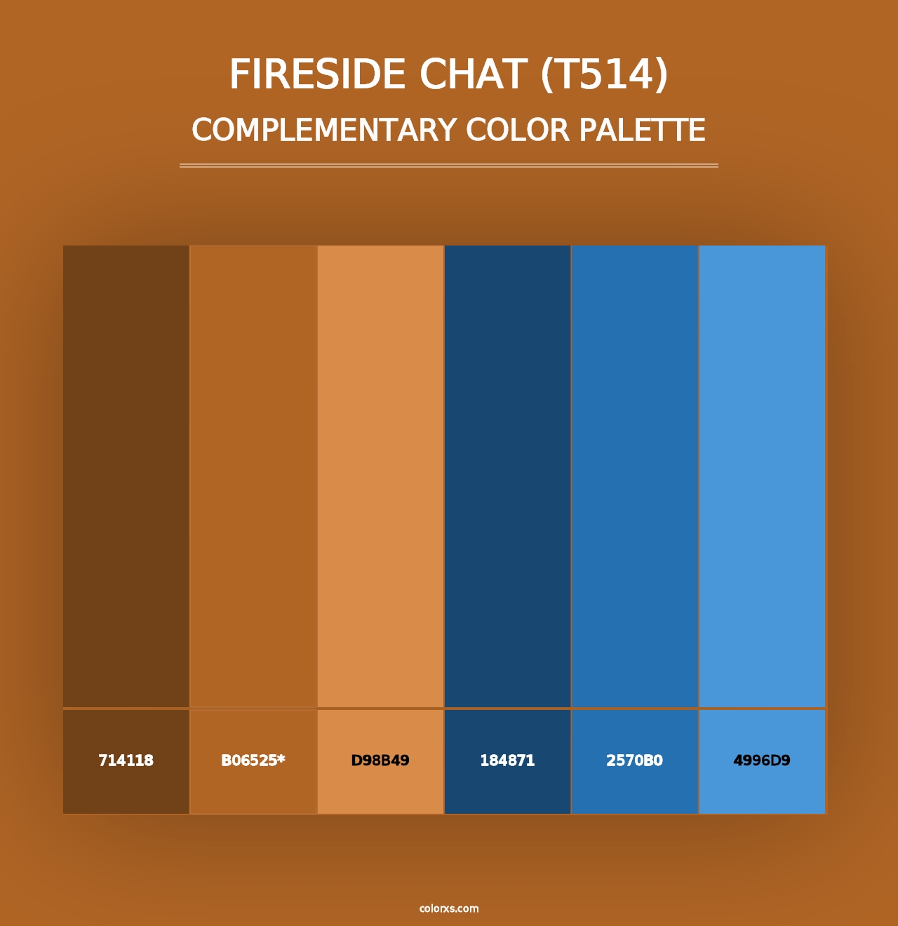 Fireside Chat (T514) - Complementary Color Palette