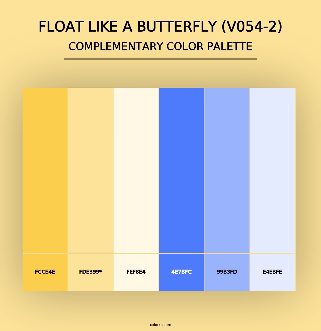 Float Like a Butterfly (V054-2) - Complementary Color Palette