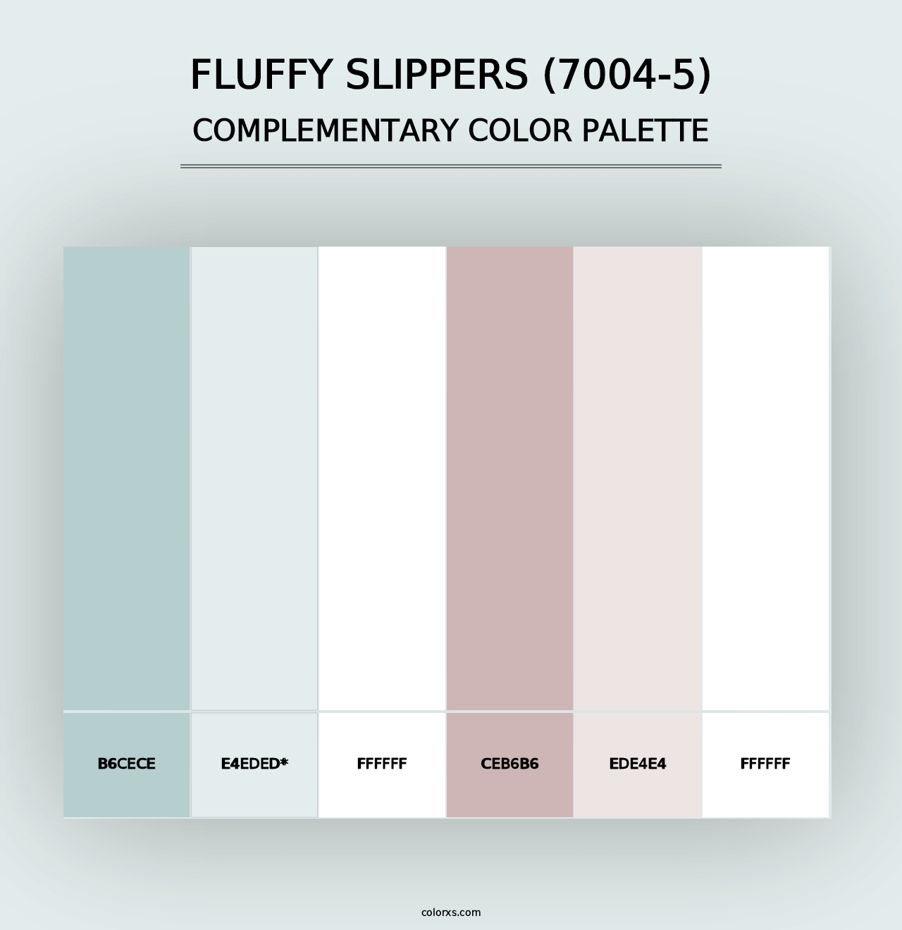 Fluffy Slippers (7004-5) - Complementary Color Palette