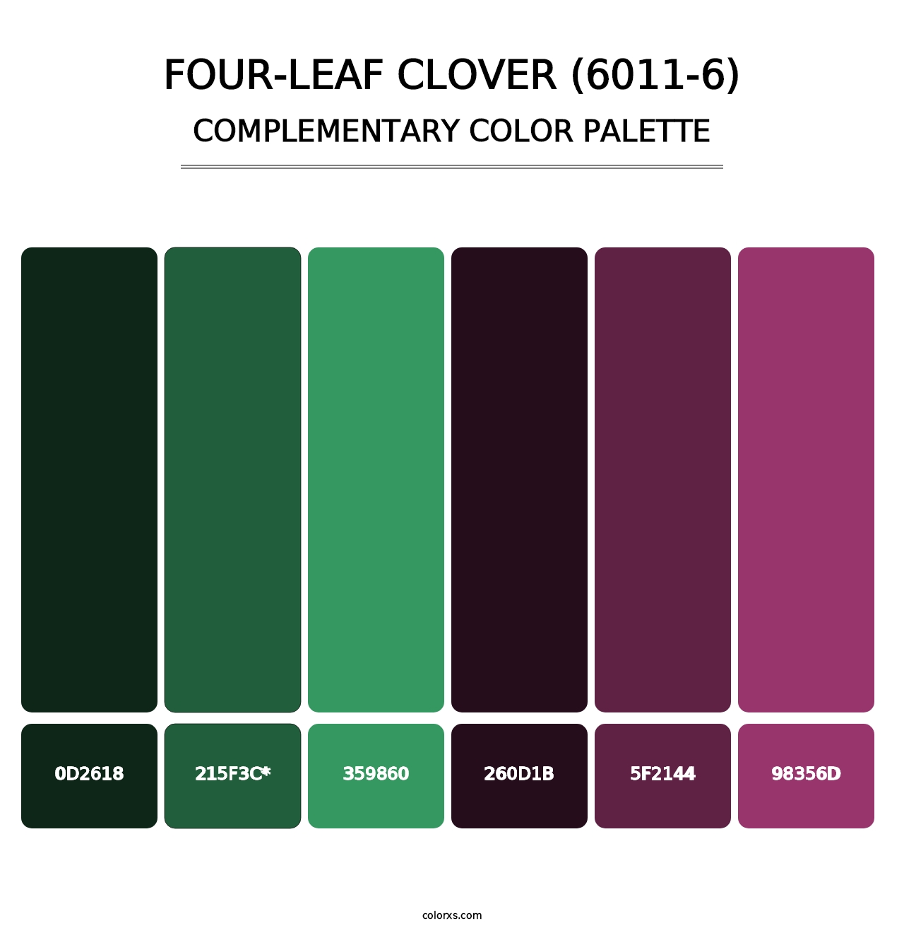 Four-Leaf Clover (6011-6) - Complementary Color Palette